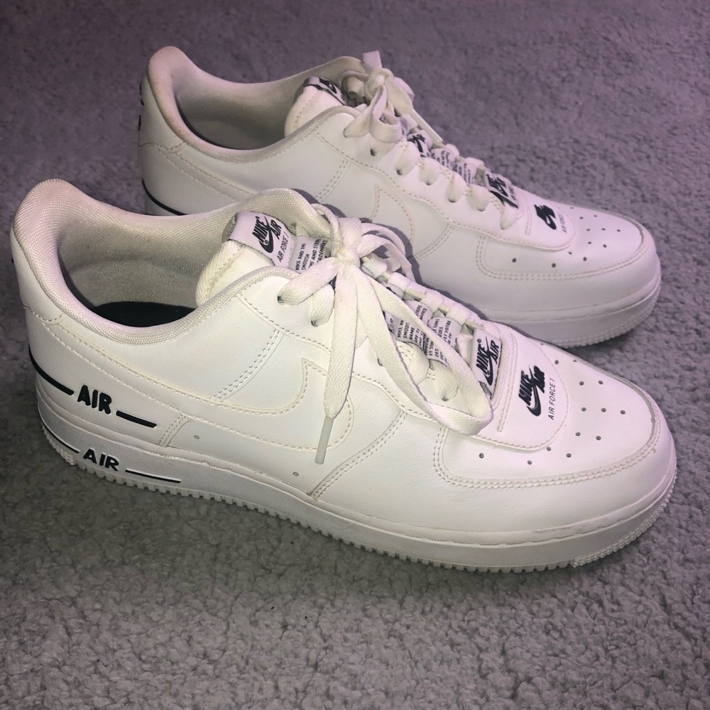 Nike Air Force 1 Low Double Air Mens 8 White Sneakers